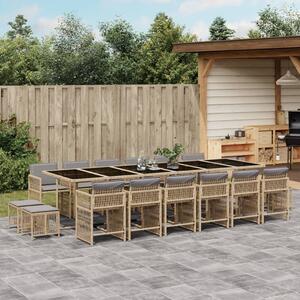 VidaXL Polyrattan Kerti Étkezőgarnitúra - 17 részes