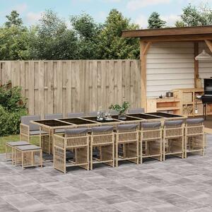 VidaXL Polyrattan Kerti Étkezőgarnitúra - 17 részes