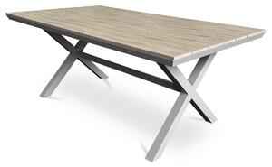 Autronic Kerti asztal, alumínium, polifa, bézs, AZT-S1510 OAK