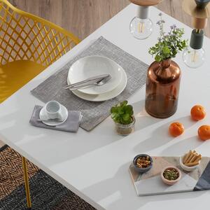 Fehér étkezőasztal Kave Home Argo 200 x 100 cm természetes fém talppal