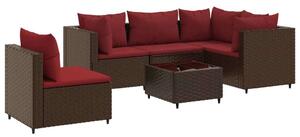 VidaXL Polyrattan Kerti Ülőgarnitúra - 6 részes - Barna