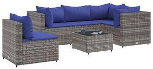 VidaXL Polyrattan Kerti Ülőgarnitúra - 6 részes szett