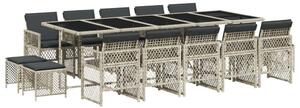VidaXL Polyrattan Kerti Étkezőgarnitúra - 15 részes