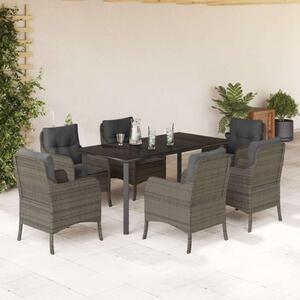 VidaXL Polyrattan Kerti Étkezőgarnitúra - 7 részes