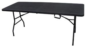 Autronic Kerti asztal, fém, műanyag, fekete,AZ-K100 3 BK