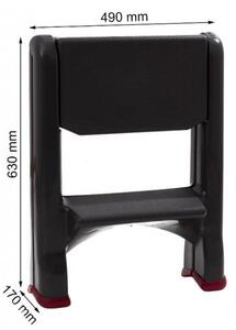 Fekete fellépő, magasság 63 cm - Curver