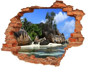 3d-s lyuk vizuális effektusok matrica Seychelles panoráma
