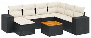 VidaXL Polyrattan Kerti Ülőgarnitúra - 8 részes