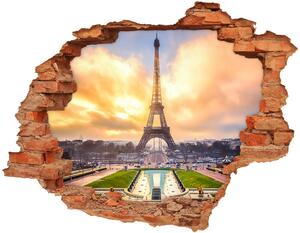 3d-s lyuk vizuális effektusok matrica Párizsi eiffel-torony