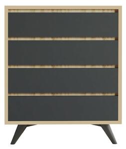 Suvera Oak and Anthracite komód