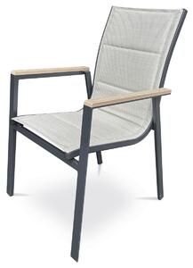 Autronic kerti szék, alumínium, textil, bézs, AZC-S1110 BK