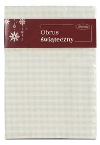 Karácsonyi asztali futó kockás jacquard anyagból arany szállal Pezsgő 40x140 cm