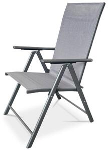 Autronic Kerti szék, fém, textil, szürke, AZC-S1116 SZÜRKE