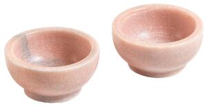 Két rózsaszín márványtálból álló készlet Kave Home Callhan 7,5 cm