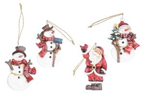 4 db-os karácsonyi dekoráció készlet Mikulással - Ego Dekor