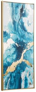 Kék arany absztrakt festmény Kave Home Ikonikus 120 x 50 cm