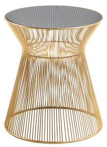 Arany üveg kerek oldalasztal Kave Home Jolene 40 cm