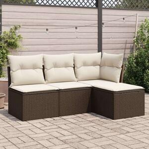 VidaXL Polyrattan Kerti Ülőgarnitúra - 4 részes