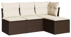 VidaXL Polyrattan Kerti Ülőgarnitúra - 4 részes
