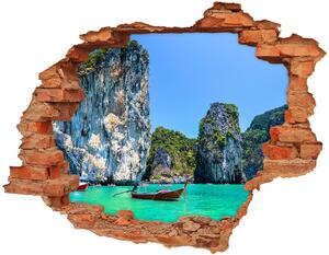 3d-s lyuk vizuális effektusok matrica Csónakok thaiföld