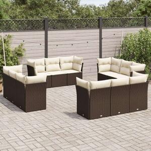 VidaXL Polyrattan Kerti Ülőgarnitúra - Barna - 12 részes