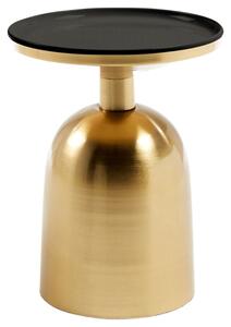 Arany fém kerek oldalasztal Kave Home Fizikai 38 cm