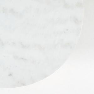 Fehér márvány dohányzóasztal Kave Home Sheffield 80 cm