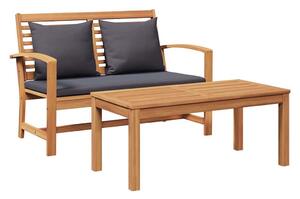 VidaXL Kerti pad Természetes 110 x 64 x 76.5 cm Tömör tíkfa