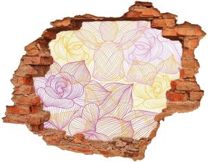 Fali matrica lyuk a falban Virágos mintával