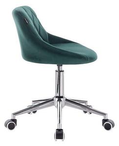 HR1054K Sötétzöld modern velúr szék