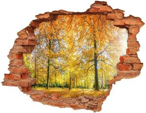 Fali matrica lyuk a falban Erdő ősszel