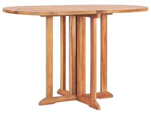 VidaXL tömör tíkfa lehajtható lapú kerti asztal 120 x 70 x 75 cm