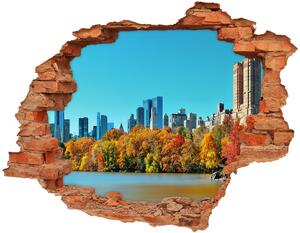 Fali matrica lyuk a falban New york ősszel