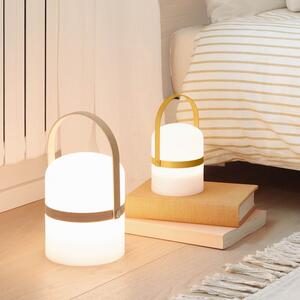 Mustársárga műanyag LED lámpa Kave Home Ridley