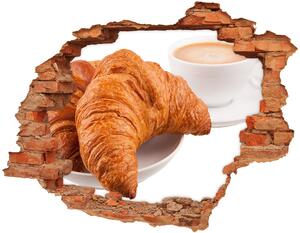 Fali matrica lyuk a falban Croissant és kávé