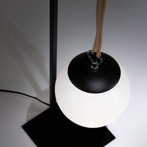 Fehér műanyag asztali lámpa Kave Home Monteiro