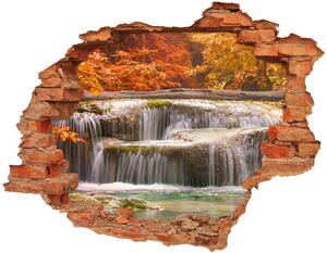 Fali matrica lyuk a falban Vízesés ősszel