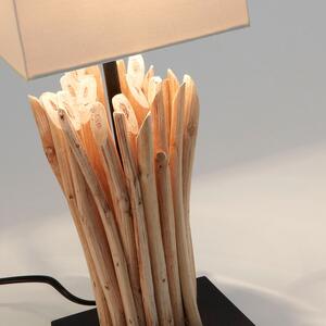 Bézs fa asztali lámpa Kave Home Boop