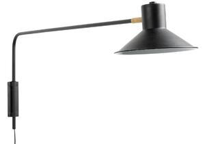 Fekete fém fali lámpa Kave Home Aria 86 cm