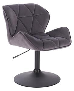 HR111N Grafit modern velúr szék fekete lábbal