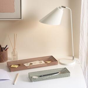 Fehér fém asztali lámpa Kave Home Tipir