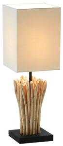Bézs fa asztali lámpa Kave Home Boop