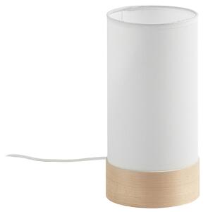 Fehér pamut asztali lámpa Kave Home léc