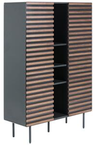 Fekete lakkozott szekrény Kave Home Kesia 155 x 105 cm