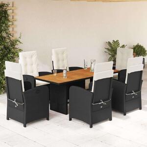 VidaXL Polyrattan Kerti Étkezőgarnitúra - 7 részes