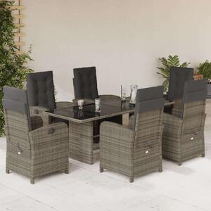 VidaXL Polyrattan Kerti Étkezőgarnitúra - 7 részes