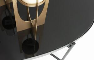 Fekete üveg dohányzóasztal Kave Home Marlet 82 x 55 cm