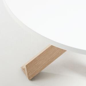 Fehérre lakkozott kerek dohányzóasztal Kave Home Lotus 65 cm
