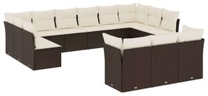 VidaXL Polyrattan Kerti Ülőgarnitúra - Barna - 13 részes