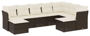 VidaXL Polyrattan Kerti Ülőgarnitúra - Barna - 9 részes